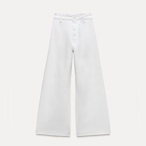 ZW COLLECTION HIGH WAIST MARINE STRAIGHT JEANS - Ecru/White - Size 26 or 2